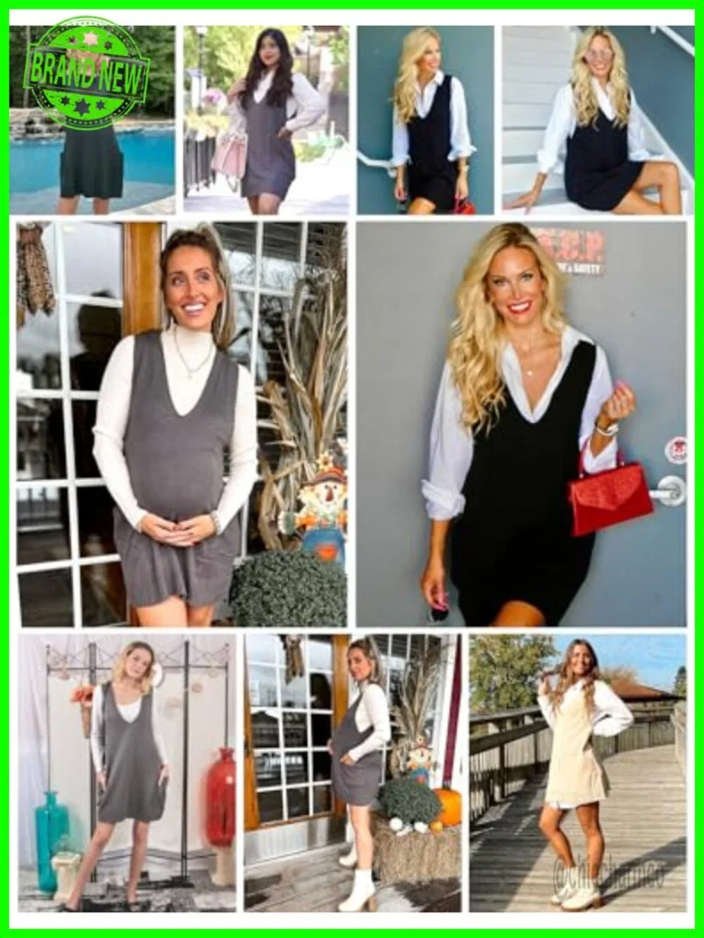 Oversized V Neck Sleeveless Knit Pullover Vest with Pockets